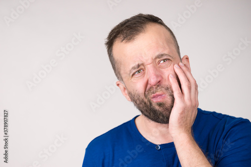 Man having tooth pain