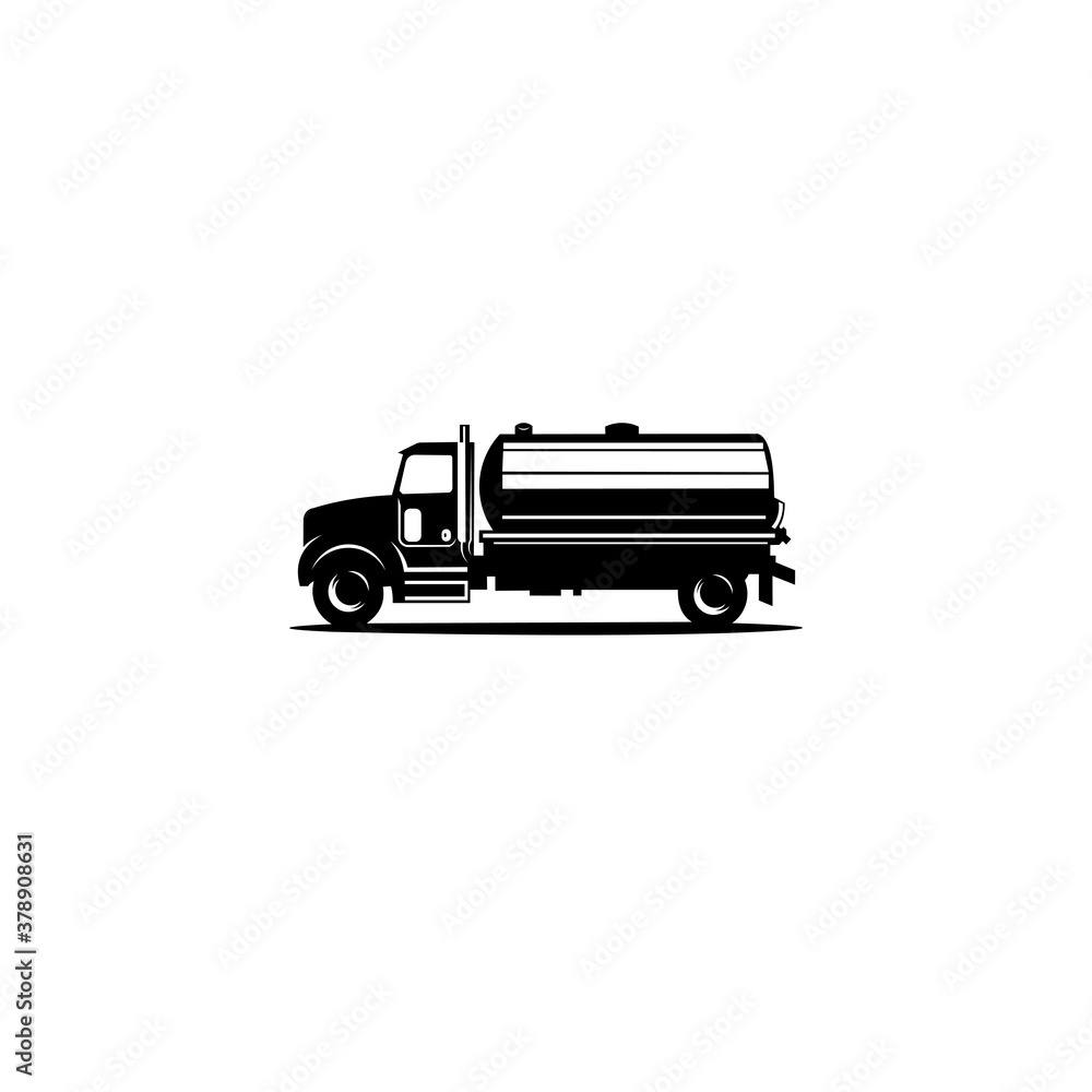 oil truck black and white. Flat style trend modern logotype design vector illustration. oil truck black and white. Flat style trend modern logotype design vector illustration.