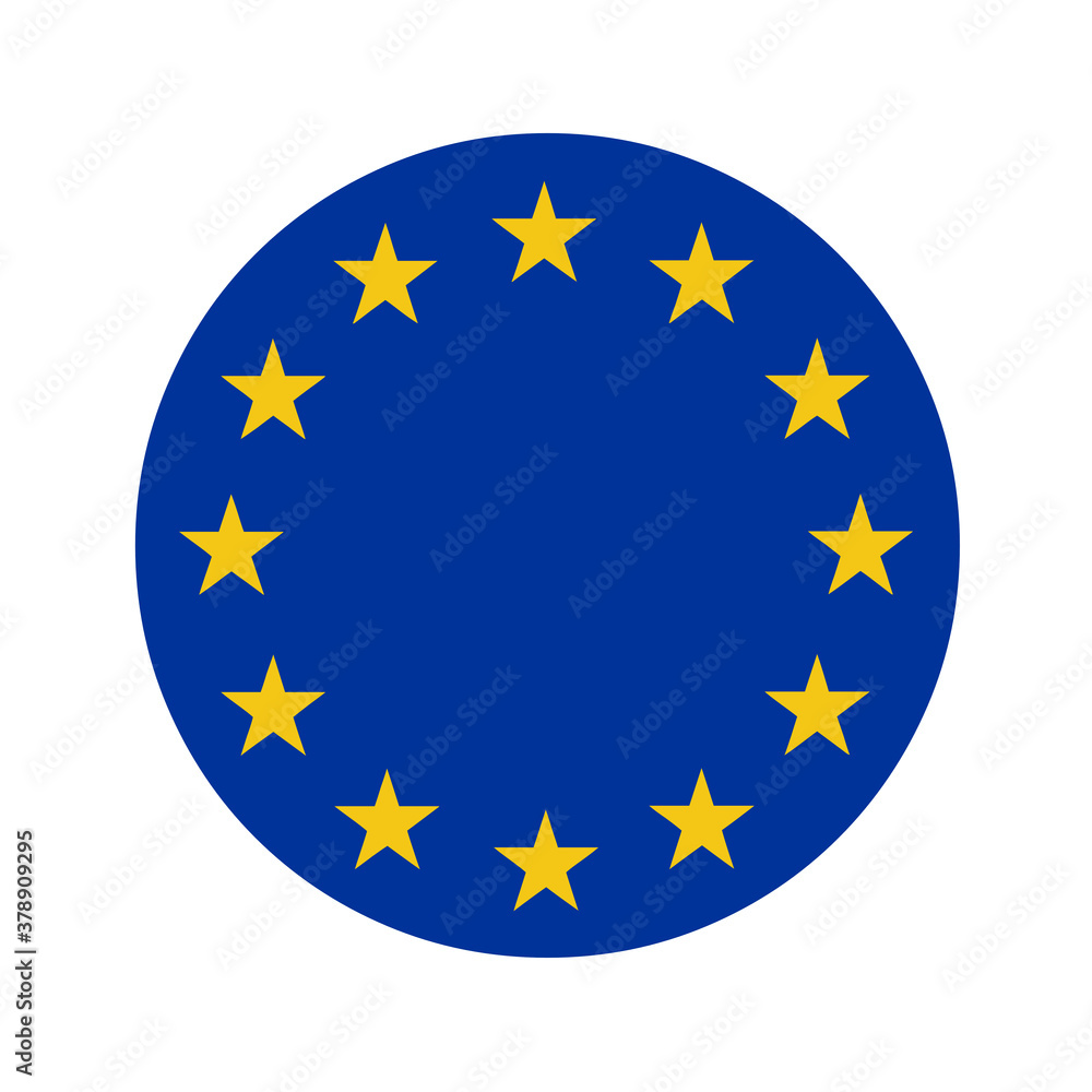 Rounded European Union sign Rounded European Union sign