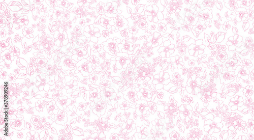 花　線画　アブストラクト　テクスチャ