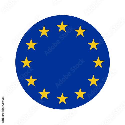 Rounded European Union sign 