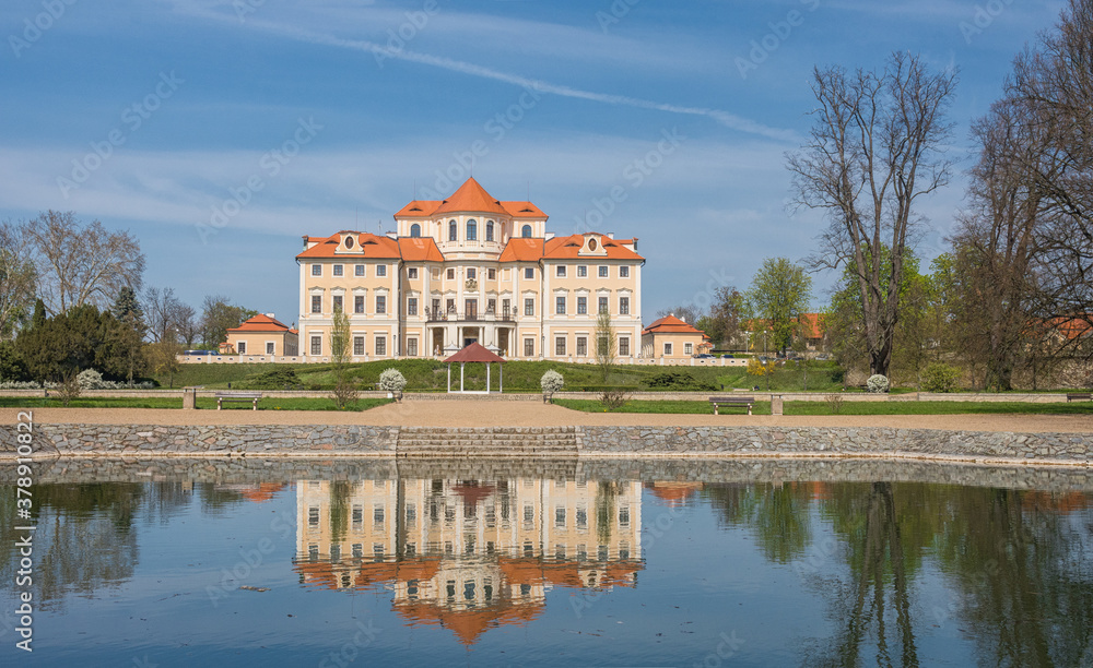 Fototapeta premium Czech castle Liblice near Melnik and Prague city.