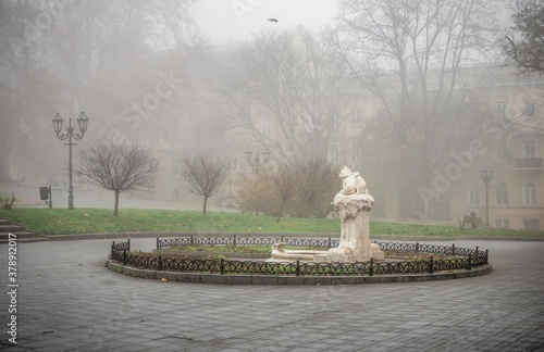 Sculpture on Teatralnaya Square in Odessa, Ukraine photo