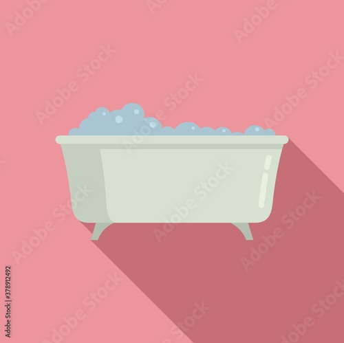 Bathtub icon. Flat illustration of bathtub vector icon for web design