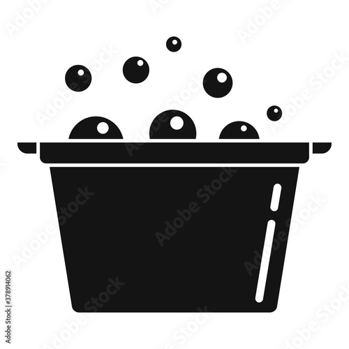 Sauna wash basin icon. Simple illustration of sauna wash basin vector icon for web design isolated on white background