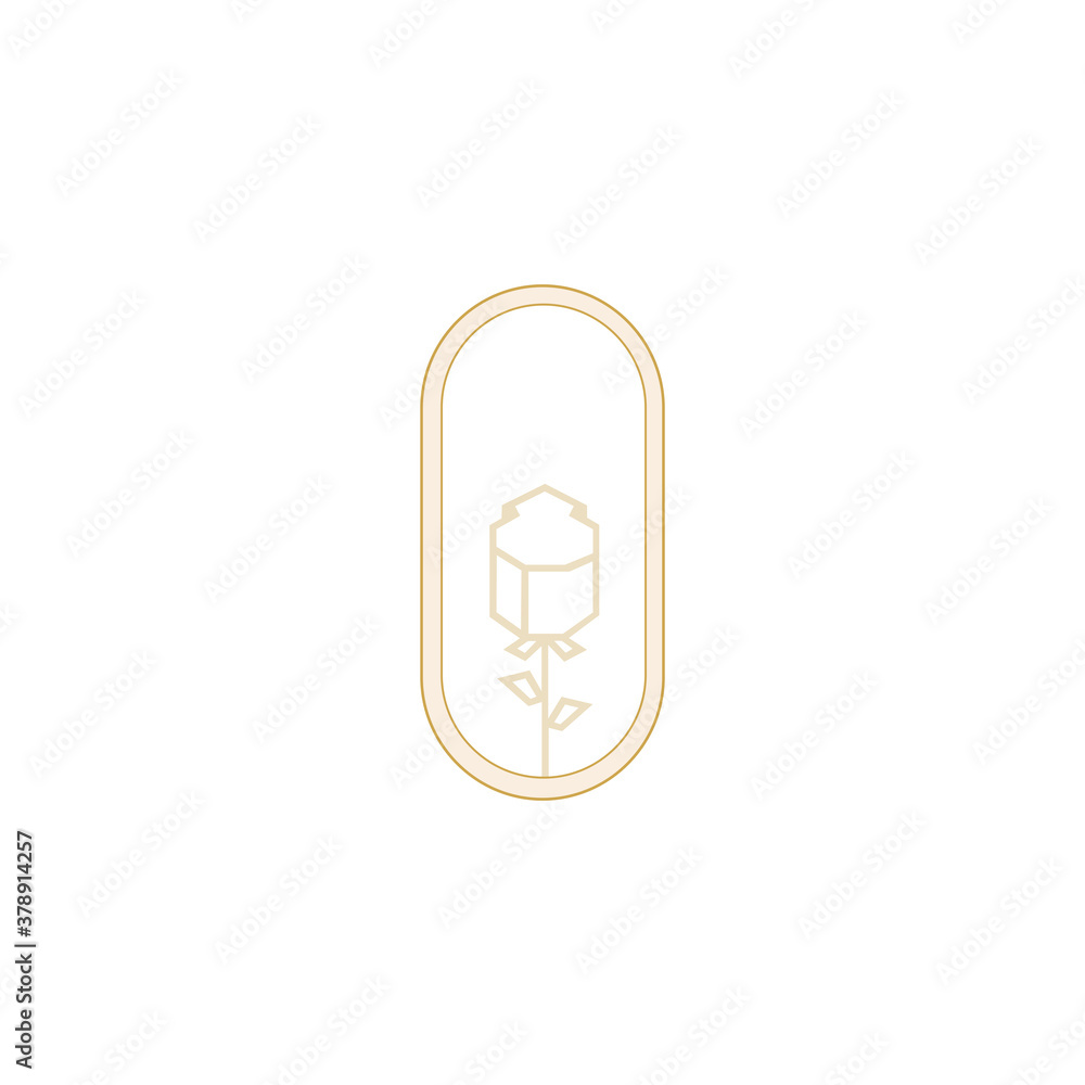 Beauty design element. Floral design. Emblem design on white background Beauty design element. Floral design. Emblem design on white background
