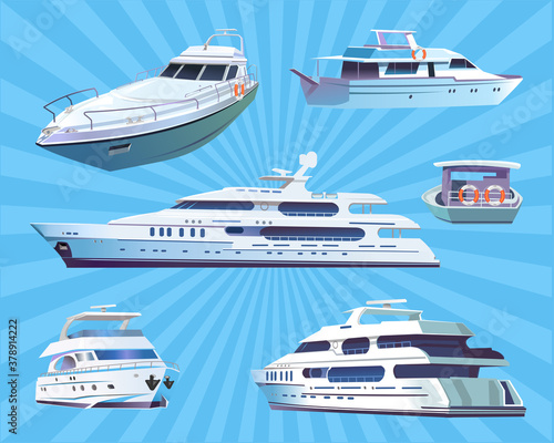 Set boat and yacht