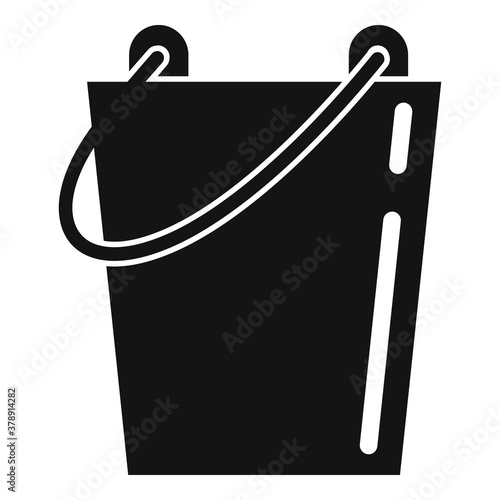 Sauna steel bucket icon. Simple illustration of sauna steel bucket vector icon for web design isolated on white background