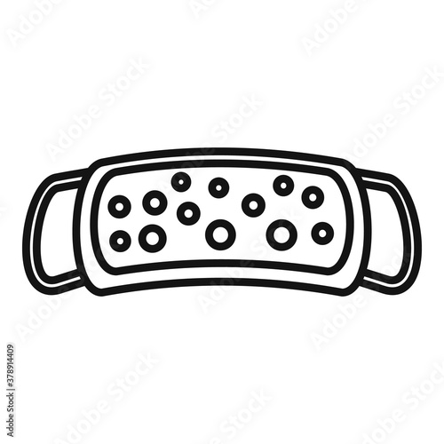Sauna washcloth icon. Outline sauna washcloth vector icon for web design isolated on white background