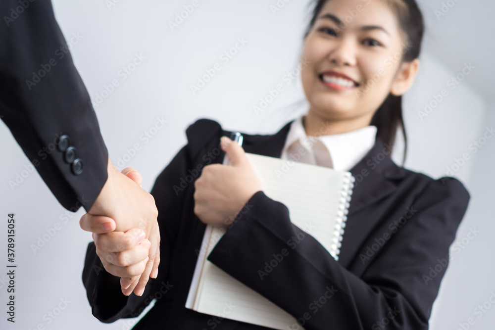 Business women man shaking hands with business people handshaking. Greeting deal Business women man shaking hands with business people handshaking. Greeting deal