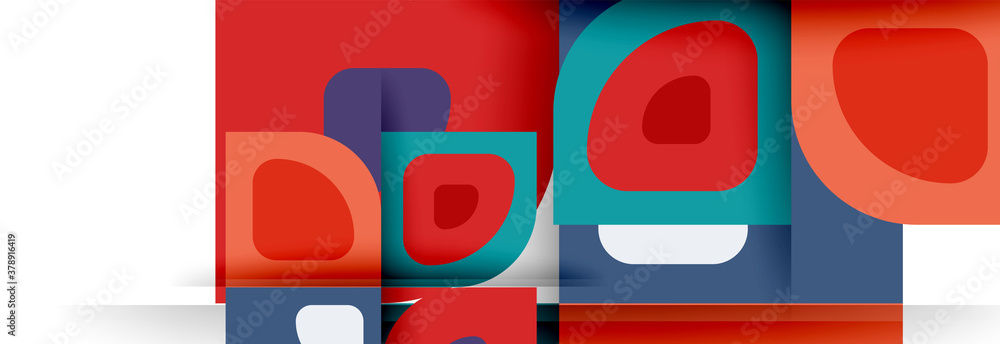 Set of vector modern geometric abstract backgrounds with repeating abstract round shapes patterns and shadow effects Set of vector modern geometric abstract backgrounds with repeating abstract round shapes patterns and shadow effects