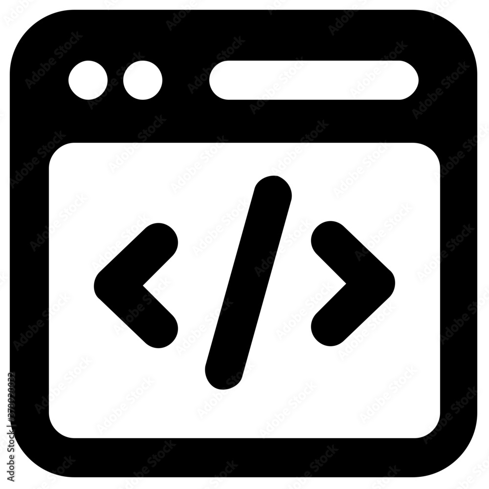 Icon design of web programming, vector in trendy glyph style
Icon design of web programming, vector in trendy glyph style