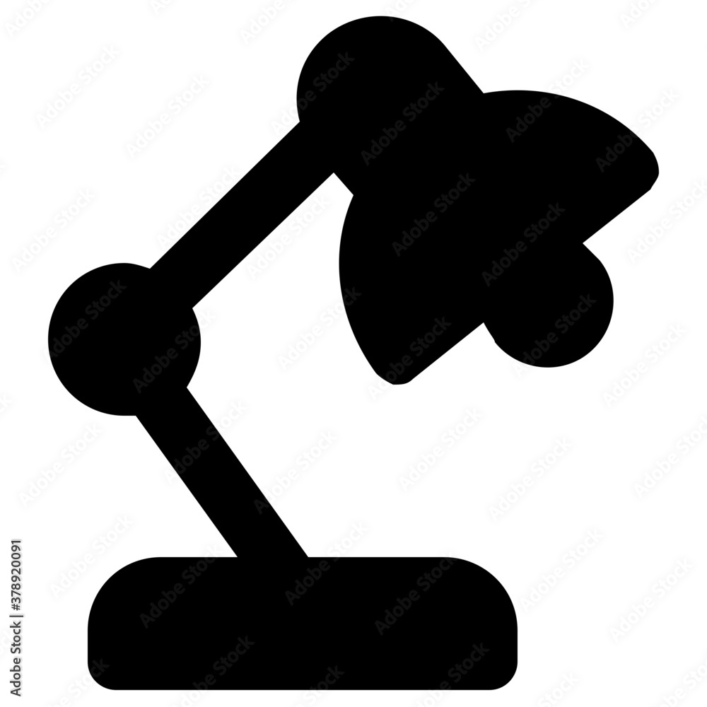 A filled icon design of table lamp, folded lamp
A filled icon design of table lamp, folded lamp