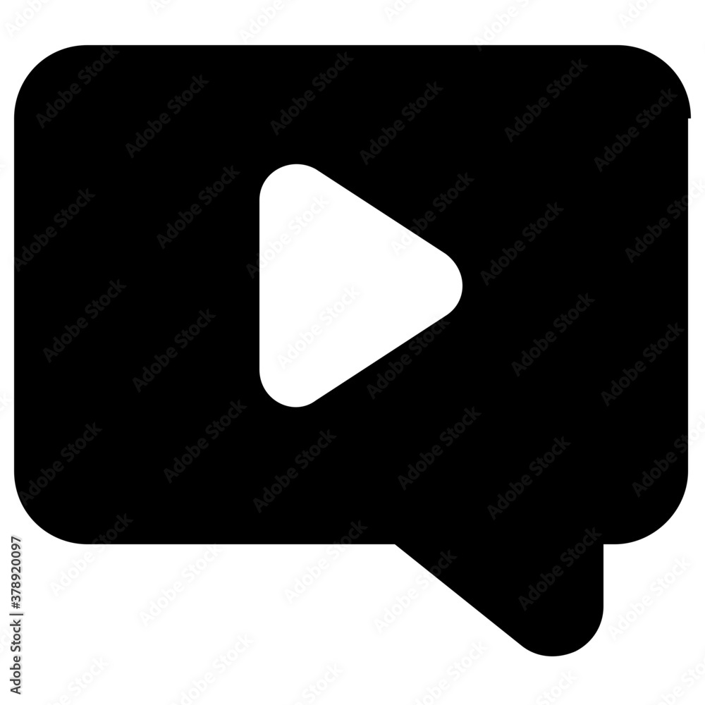 A vector style of video message, glyph icon
A vector style of video message, glyph icon