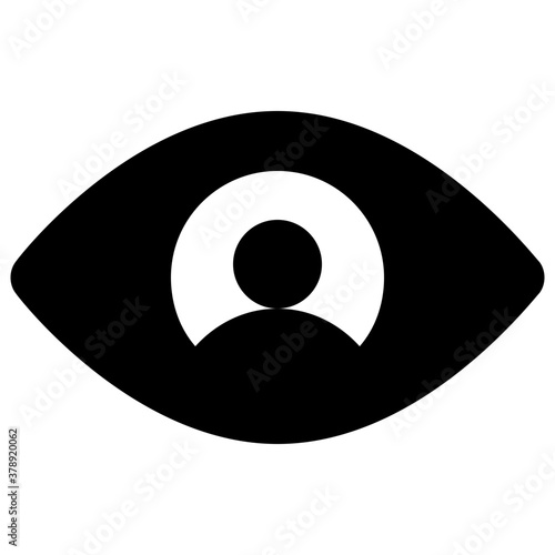 
User watching vector style, observation concept 
