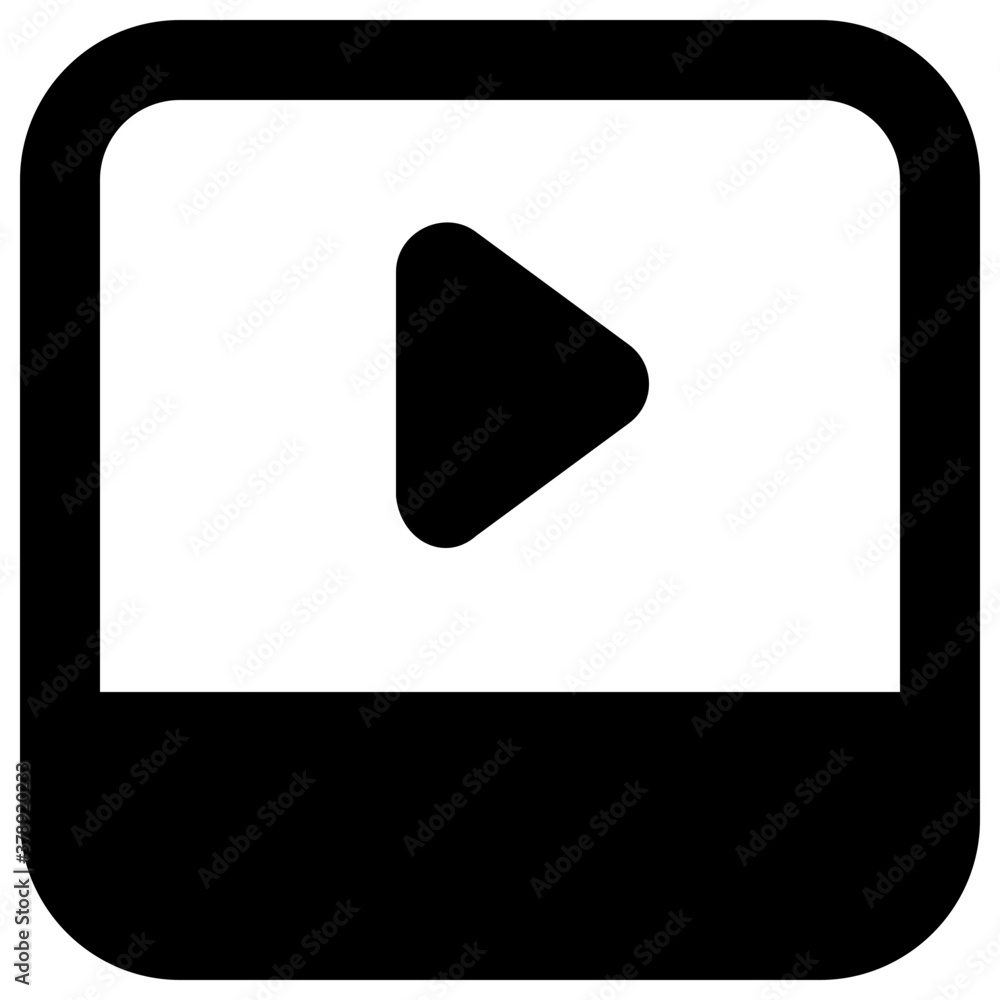 Glyph vector style of video player,
Glyph vector style of video player,