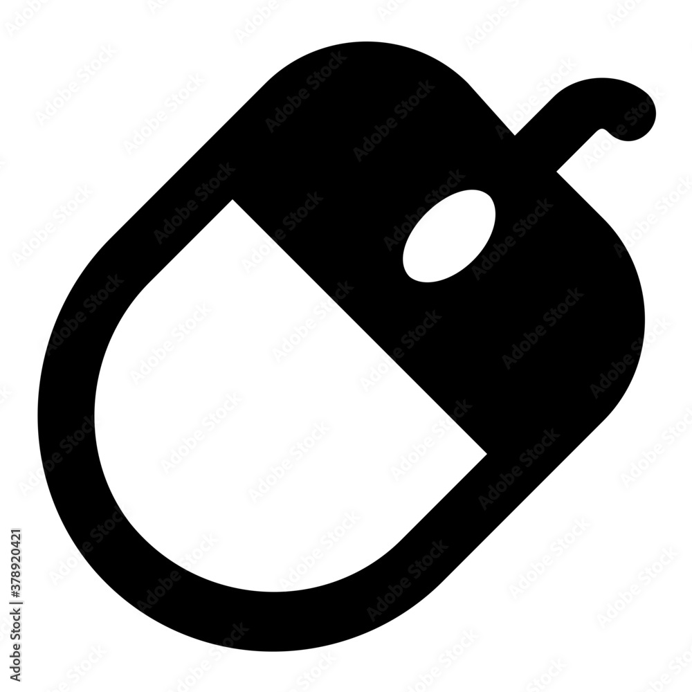 Computer mouse icon, glyph vector design.
Computer mouse icon, glyph vector design.