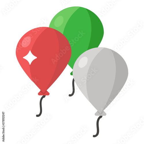 
Isometric design vector of balloons isolated on white background
