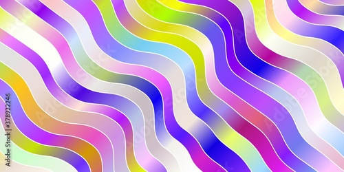 Light Multicolor vector pattern with curved lines. Abstract gradient illustration with wry lines. Smart design for your promotions.