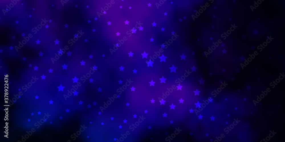 Dark Pink, Blue vector layout with bright stars. Colorful illustration in abstract style with gradient stars. Pattern for wrapping gifts.