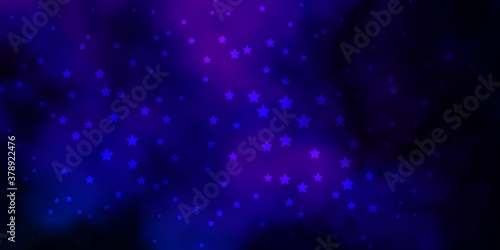 Dark Pink  Blue vector layout with bright stars. Colorful illustration in abstract style with gradient stars. Pattern for wrapping gifts.