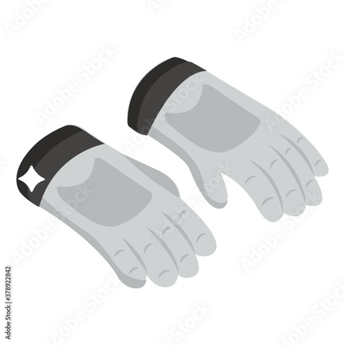 
A garment covering the whole hand, icon of gloves 
