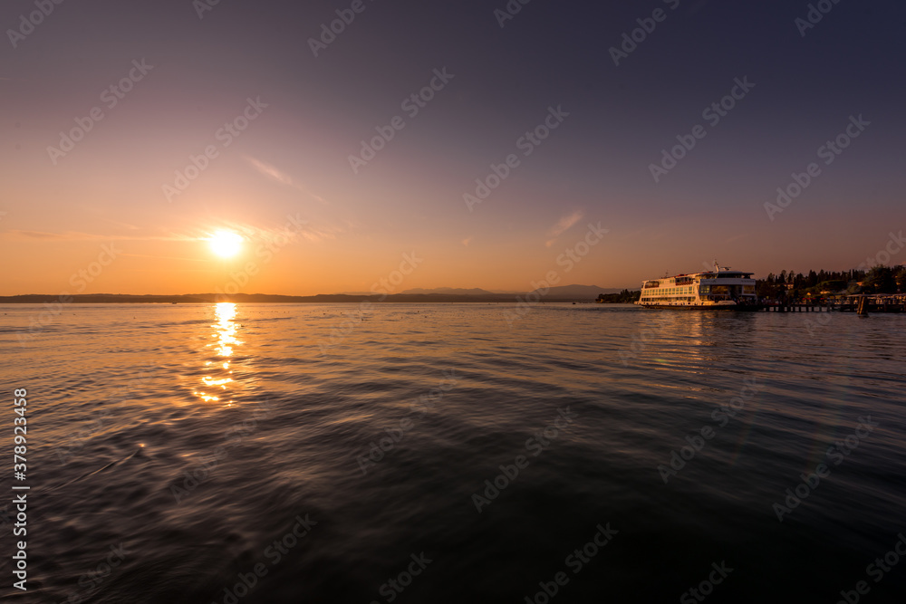 Sirmione,lago di garda, lago , tramonto 