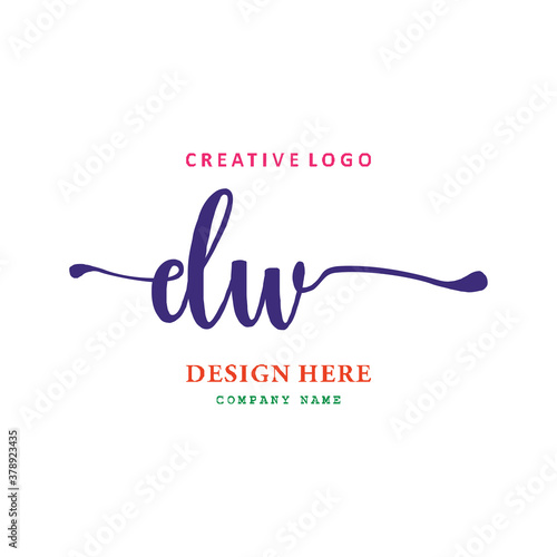 logo layout DW. simple, elegant, easy to understand and authoritative