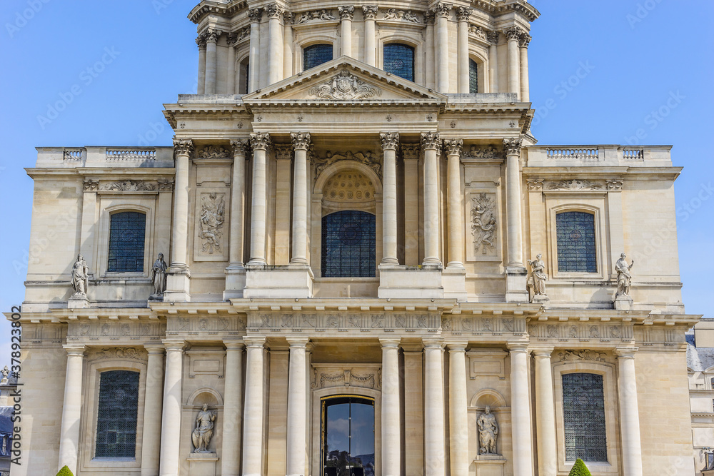 Chapel of Saint-Louis-des-Invalides (1679) in Paris. Les Invalides - museum relating to military history of France.