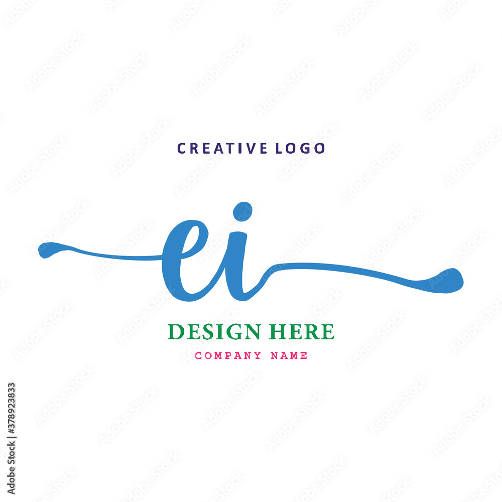 logo arrangement of the letters EI. simple, elegant, easy to understand and authoritative logo arrangement of the letters EI. simple, elegant, easy to understand and authoritative