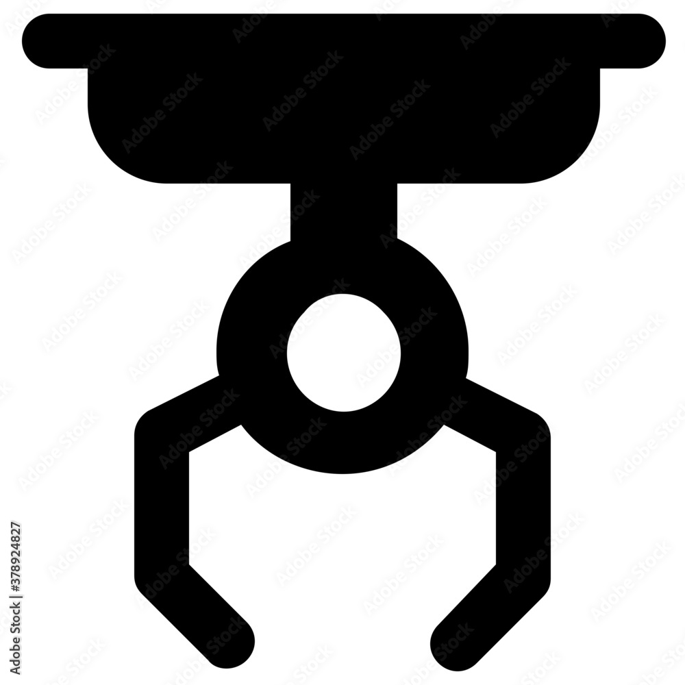 A robotic arm, glyph icon of industrial robot
A robotic arm, glyph icon of industrial robot