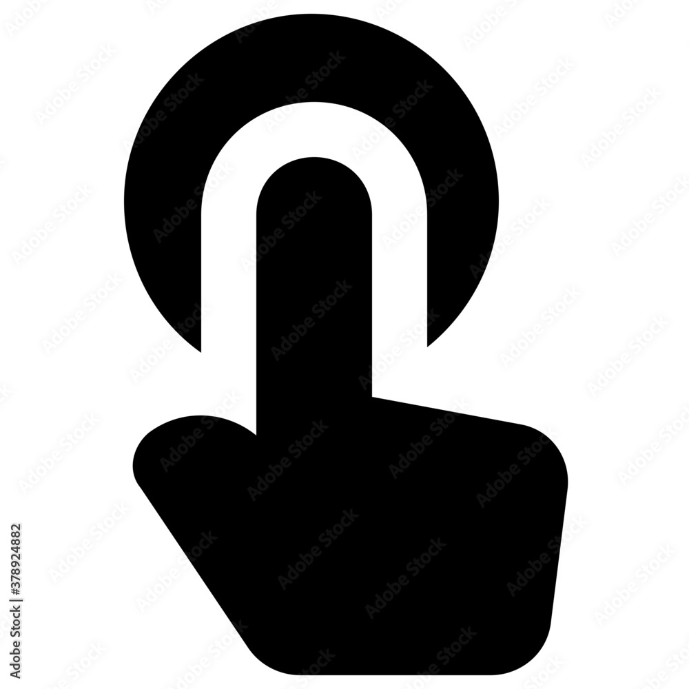 Modern technology, icon of finger tap in solid vector design
Modern technology, icon of finger tap in solid vector design