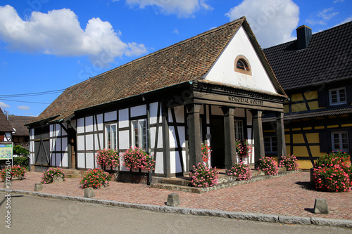 Goethe-Denkmal in Sessenheim. Elsass, Frankreich, Europa