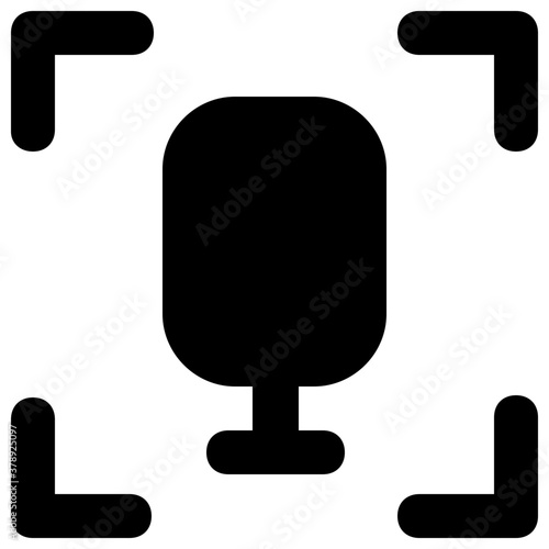 
Filled icon design of a voice recognition
