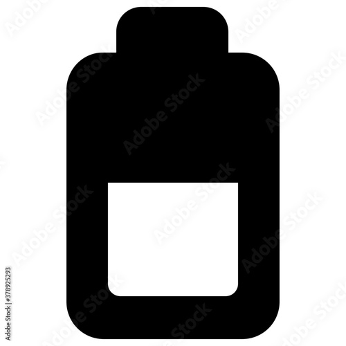 
Mobile battery icon in solid design, mobile rechargeable battery concept 

