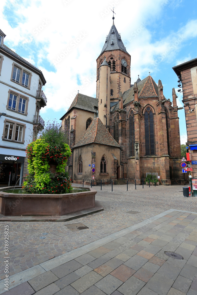 Pfarrkirche St. Georg in Haguenau. Haguenau, Elsass, Frankreich, Europa Frankreich