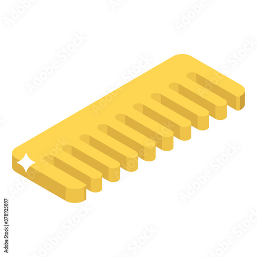 
Isometric vector design of detangling hair comb 
