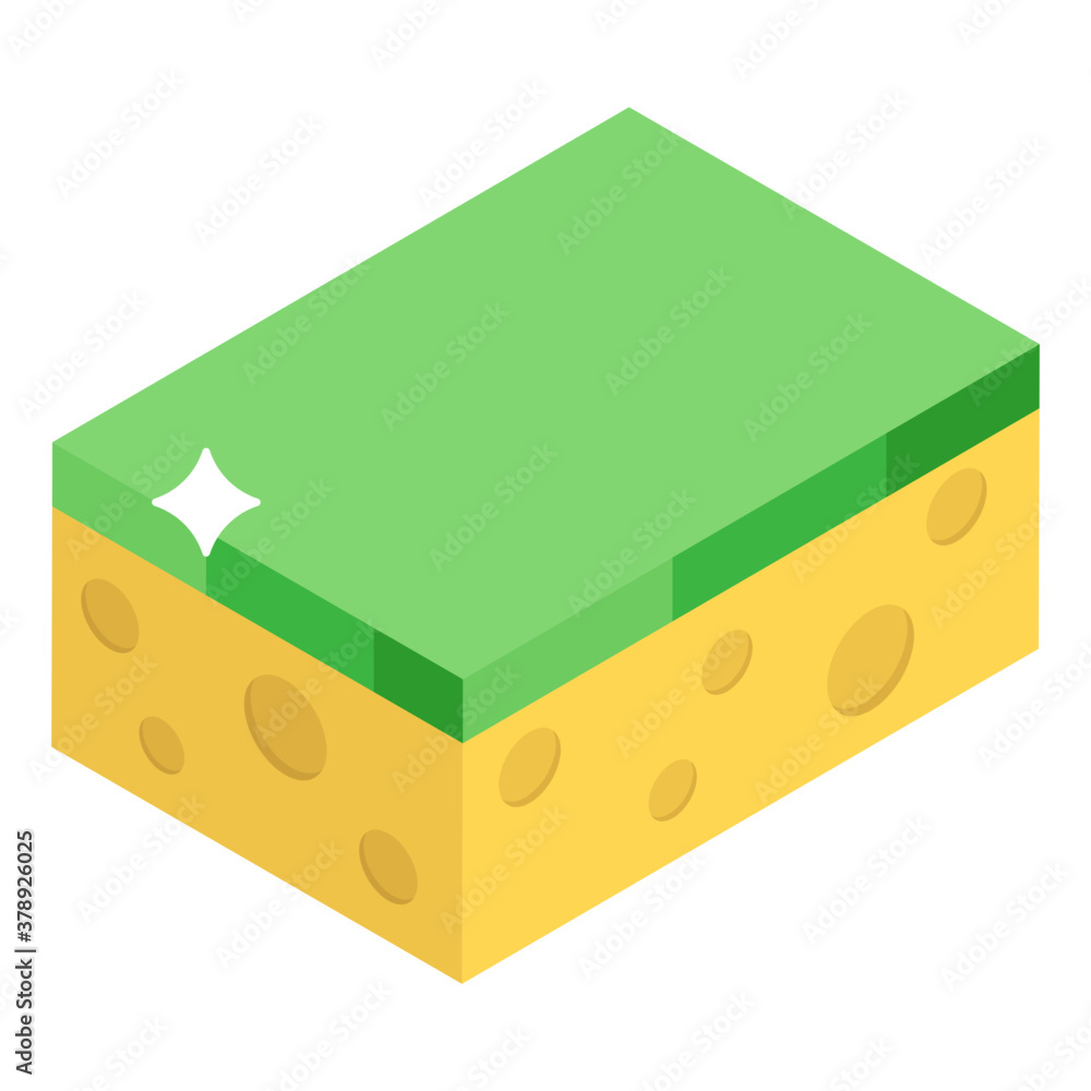 Isometric vector design of foam sponge icon
Isometric vector design of foam sponge icon