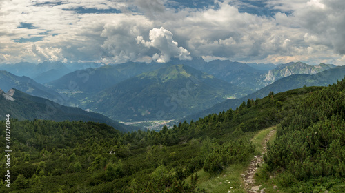 Cloudy day in the beautiful Carnic Alps, Paularo, Friuli-Venezia Giulia, Italy