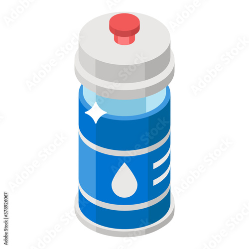 
Purified water icon in isometric style, editable vector 

