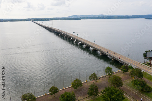 Wallpaper Mural Building on the river, Mekong River, Koh Kong, Cambodia Torontodigital.ca