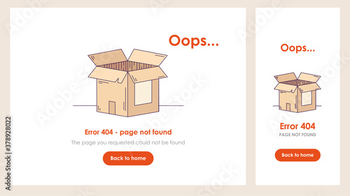 The page not found. Error 404
