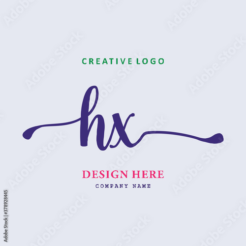 logo HX. composition simple, elegant, easy to understand and authoritative