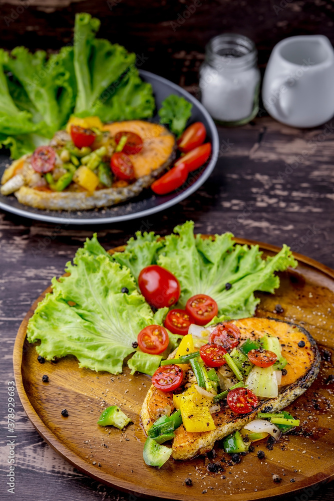 Stir fried Salmon with Black Pepper Stir fried Salmon with Black Pepper