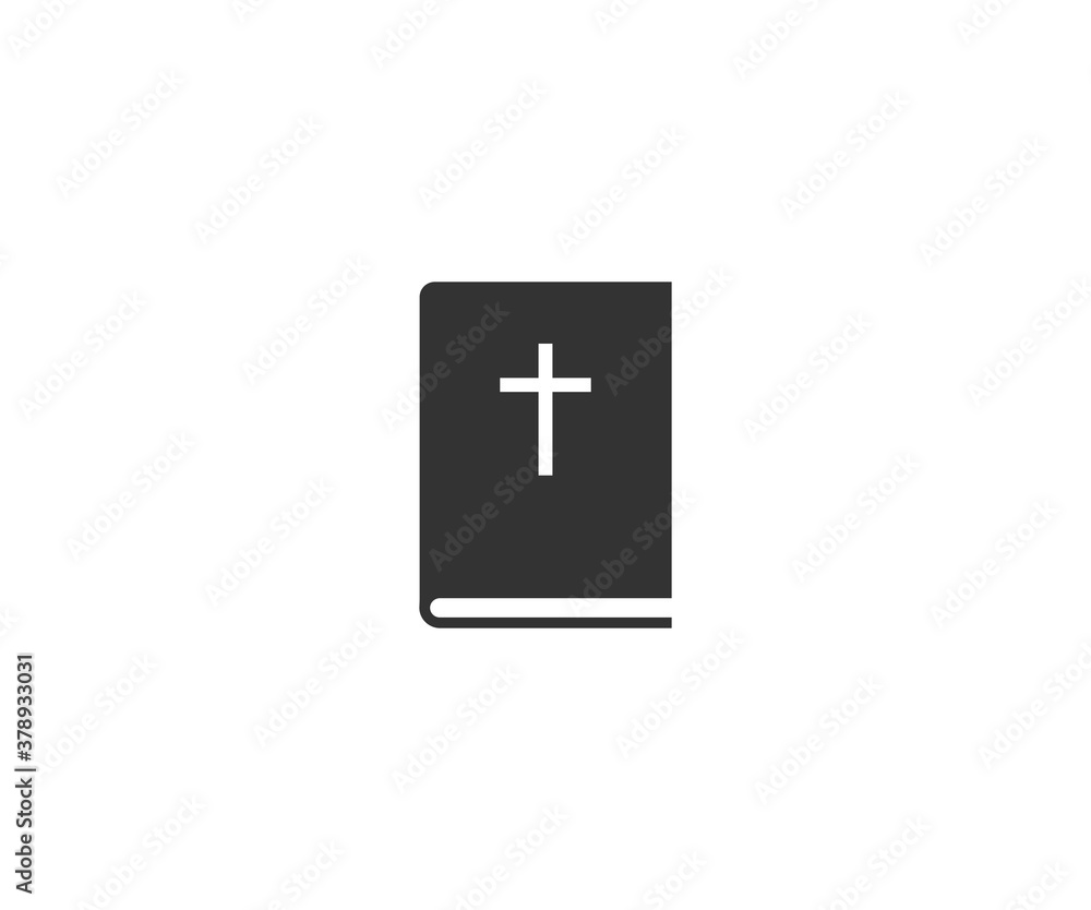 Bible, book, cross icon. Vector illustration, flat design. Bible, book, cross icon. Vector illustration, flat design.