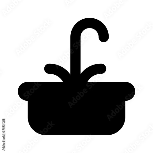 
Vector design of washbasin in editable style 
