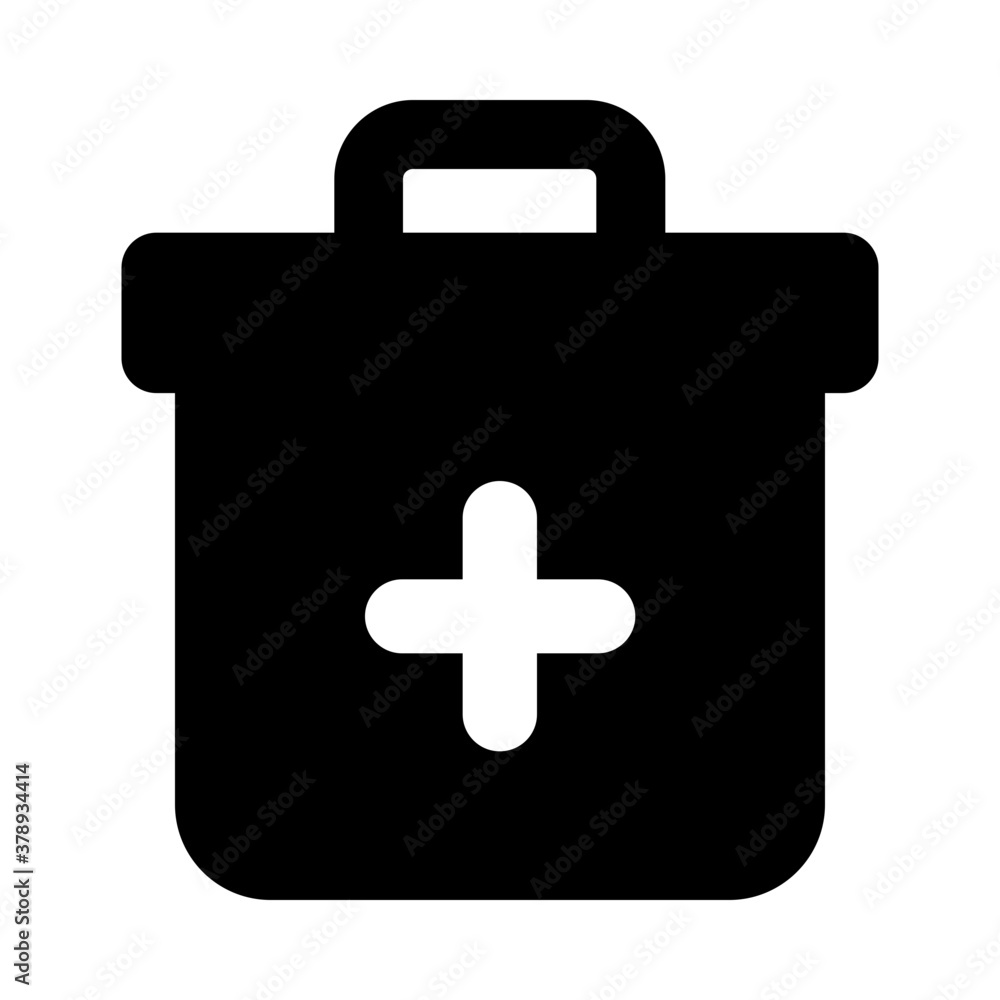 Fototapeta premium Medical box icon design, healthcare kit concept 