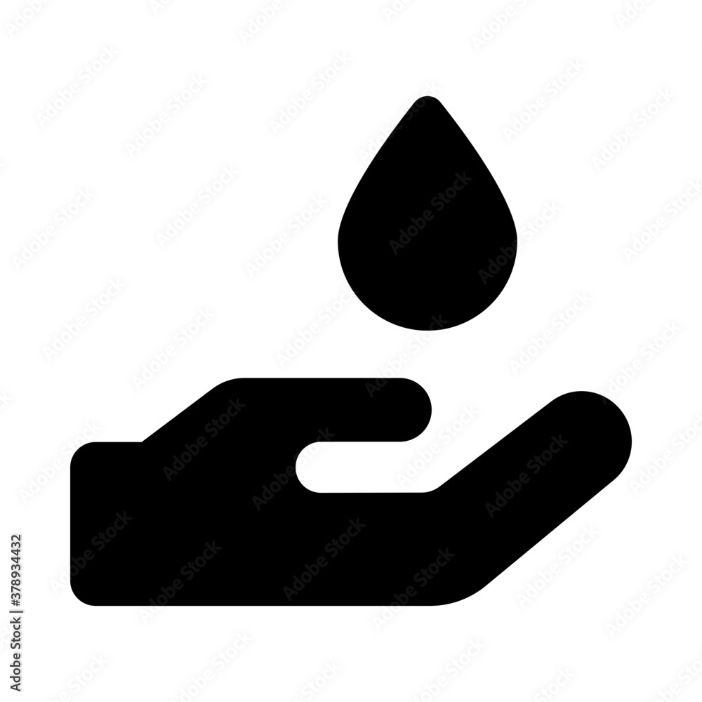 
Water conservation icon in glyph vector 
