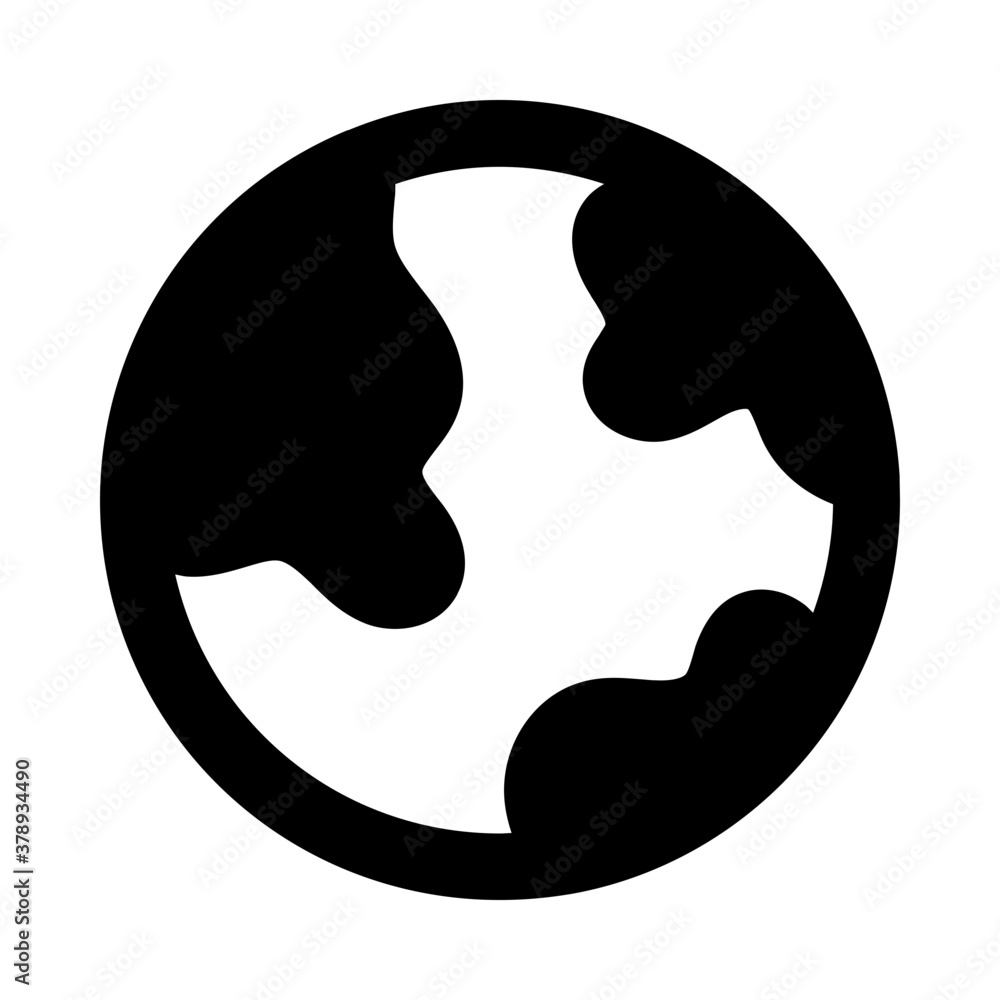 Trendy vector style of earth, glyph icon design
Trendy vector style of earth, glyph icon design