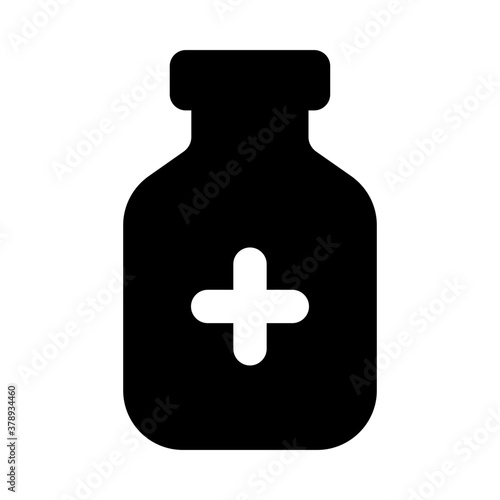 
Editable vector of antibiotic bottle, filled vector 
